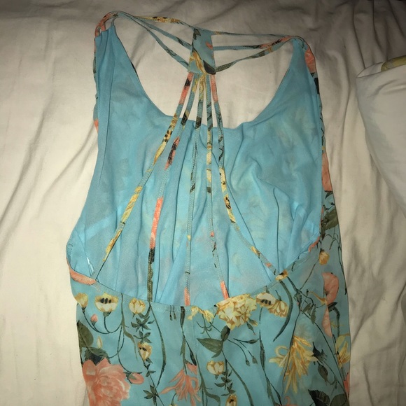 Blue floral maxi dress - Picture 3 of 4